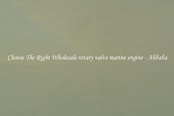 Choose The Right Wholesale rotary valve marine engine - Alibaba