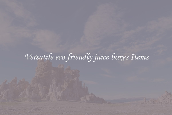 Versatile eco friendly juice boxes Items