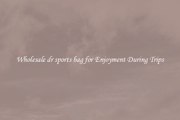 Wholesale dr sports bag for Enjoyment During Trips