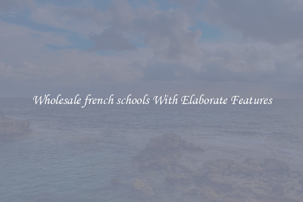 Wholesale french schools With Elaborate Features