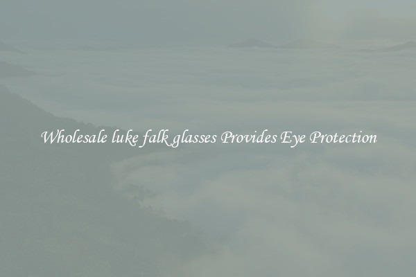 Wholesale luke falk glasses Provides Eye Protection