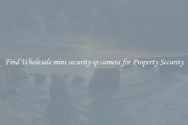 Find Wholesale mini security ip camera for Property Security