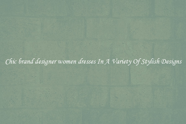 Chic brand designer women dresses In A Variety Of Stylish Designs