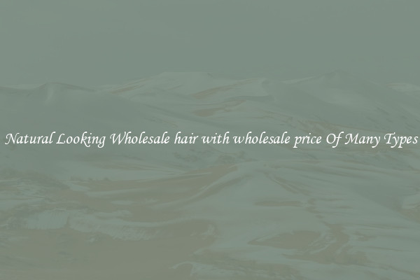 Natural Looking Wholesale hair with wholesale price Of Many Types