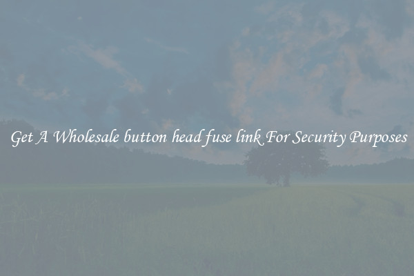 Get A Wholesale button head fuse link For Security Purposes