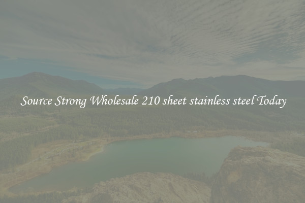 Source Strong Wholesale 210 sheet stainless steel Today