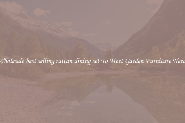 Wholesale best selling rattan dining set To Meet Garden Furniture Needs