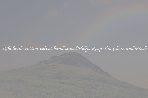 Wholesale cotton velvet hand towel Helps Keep You Clean and Fresh