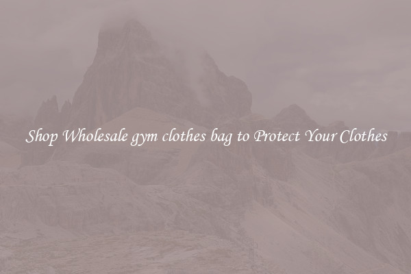 Shop Wholesale gym clothes bag to Protect Your Clothes