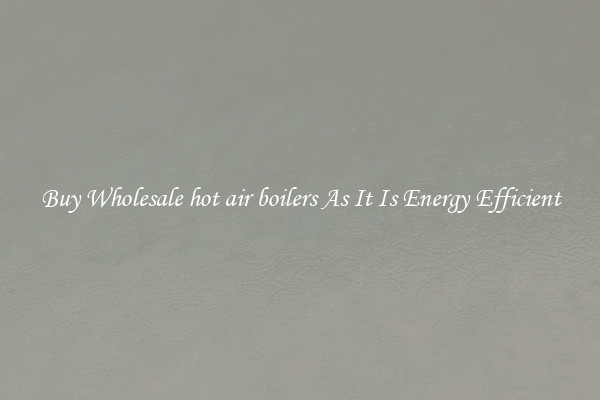 Buy Wholesale hot air boilers As It Is Energy Efficient